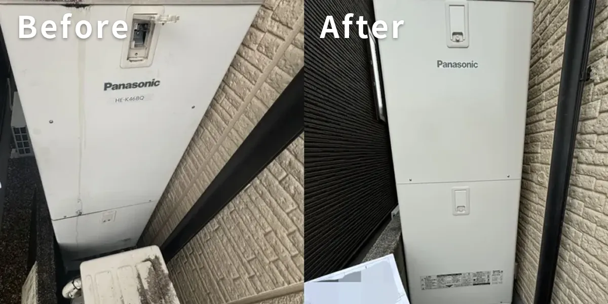 愛知県名古屋市T様 エコキュート交換 パナソニック【HE-K46BQS】からパナソニック【HE-S37LQS】