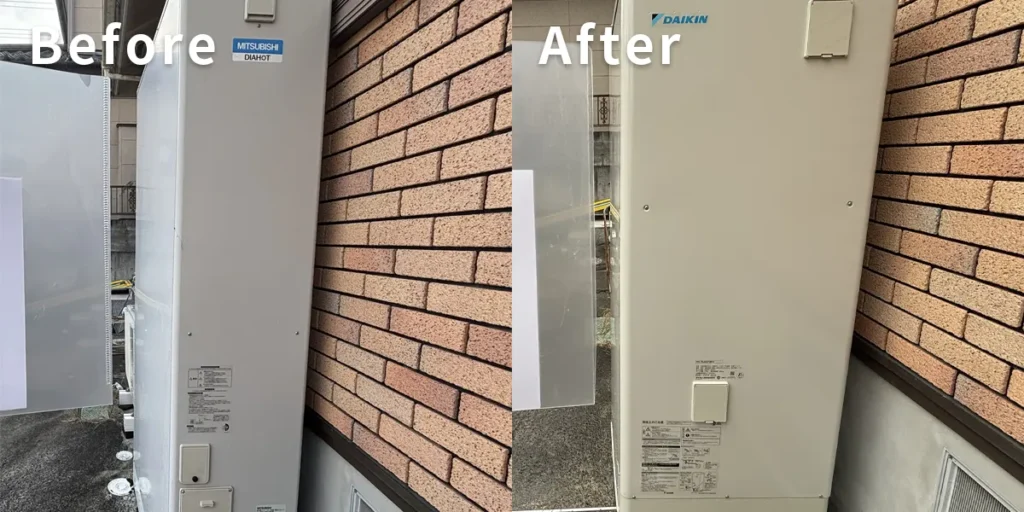 宮城県宮城郡H様 エコキュート交換 三菱【SRT-HP43WUZ5】からダイキン【EQX37ZFV】