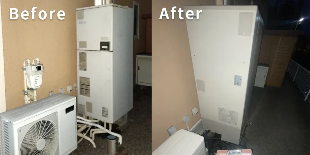 神奈川県平塚市G様 エコキュート交換 三菱【SRT-HPT374WF】から日立【BHP-FN37WU】