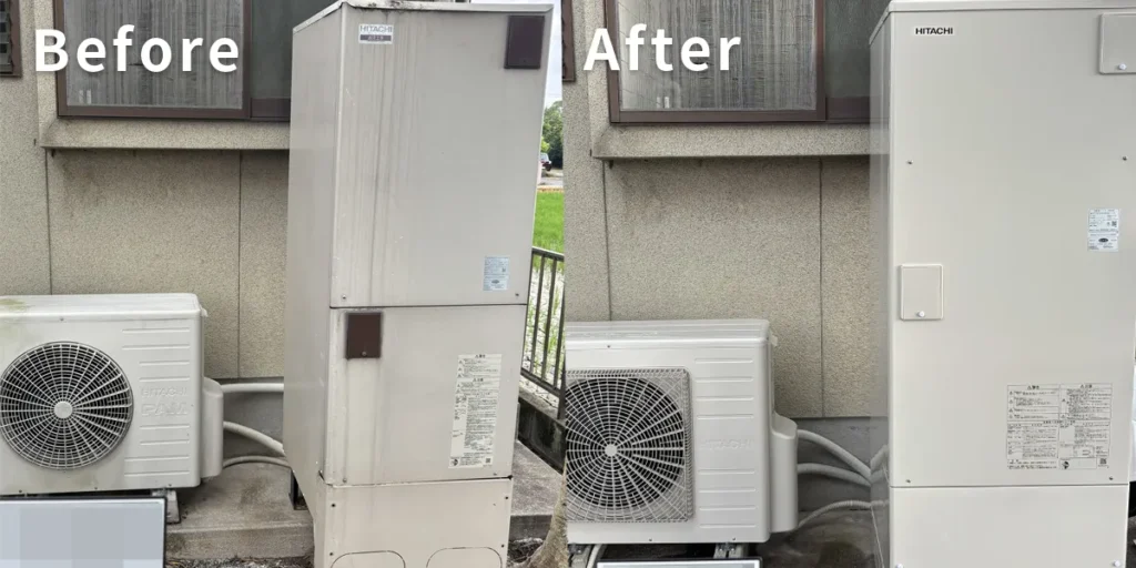 熊本県熊本市｛T様｝エコキュート交換 日立【BHP-F37GU】から日立【BHP-FN37WU】