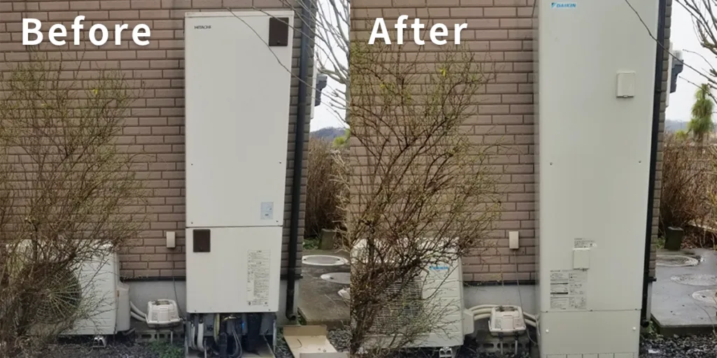 栃木県芳賀郡｛Y様｝エコキュート交換 日立【BHP-F46HD】からダイキン【EQX46XFV】