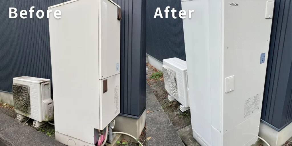 三重県伊賀市｛O様｝エコキュート交換 日立【BHP-FS37JD】から日立【BHP-FN37WU】