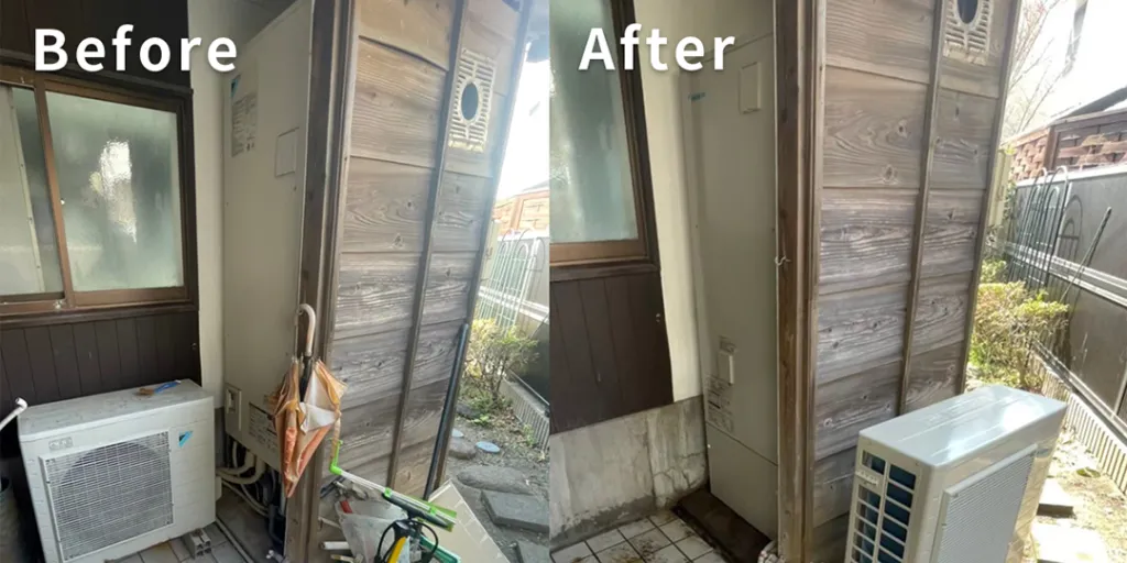 神奈川県葉山市｛G様｝エコキュート交換 ダイキン【EQ37KFCV】からダイキン【EQX37XFVE】