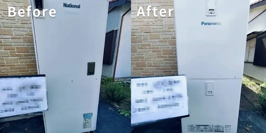 栃木県宇都宮市Y様 エコキュート交換 National【HE-37K3XWS】からPanasonic【HE-S37LQS】
