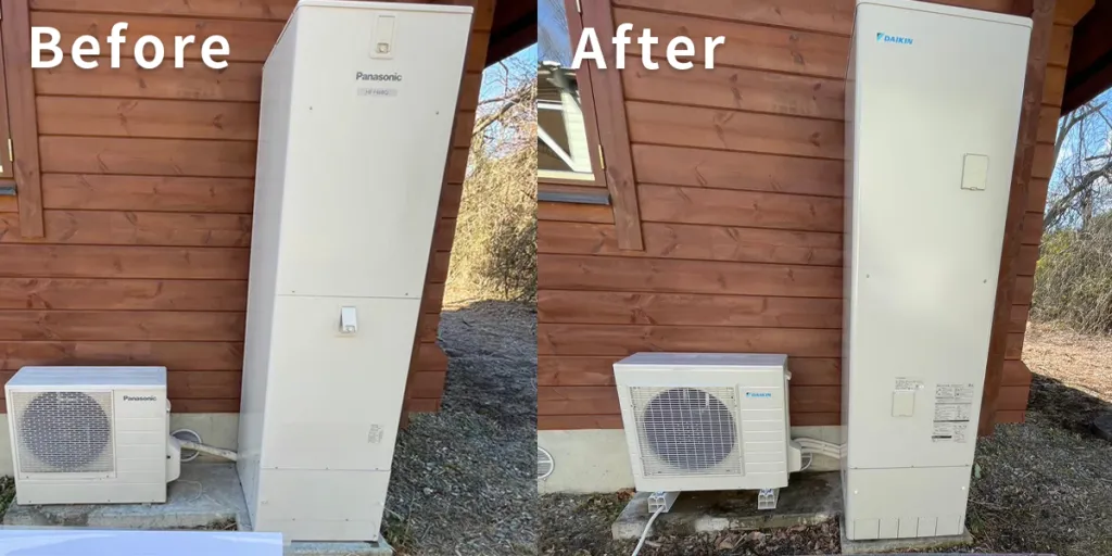 栃木県那須郡I様 エコキュート交換 パナソニック【HE-F46BQ】からダイキン【EQX46XFV】