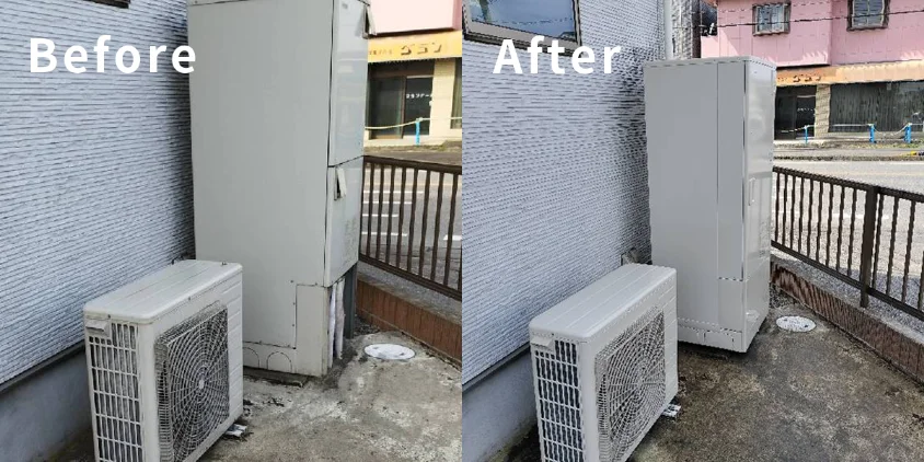 栃木県下都賀郡｛F様｝エコキュート交換 日立【BHP-TA37L】から日立【BHP-FG37WU】