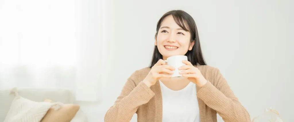 笑顔の主婦
