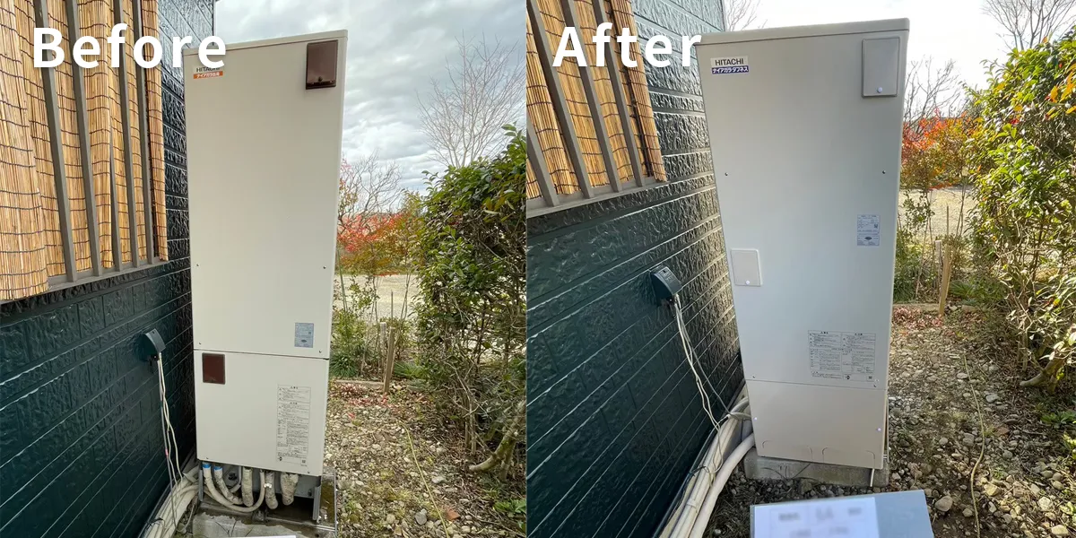 栃木県大田原市｛A様｝エコキュート交換 日立【BHP-HAW604】から日立【BHP-FW37WD】
