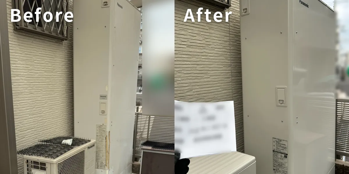 大阪府大阪市M様 エコキュート交換 パナソニック【HE-W46BQS】からパナソニック【HE-H37LQS】