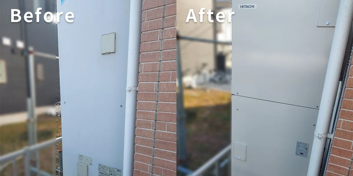 香川県高松市O様 エコキュート交換 ダイキン【EQN46RFV】から日立【BHP-FN46XU】
