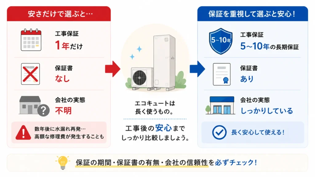 エコキュートを交換するなら「保証内容」にも注目