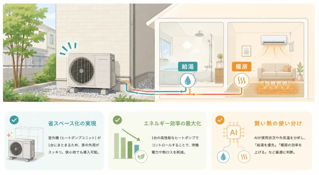 エコキュート暖房の仕組み