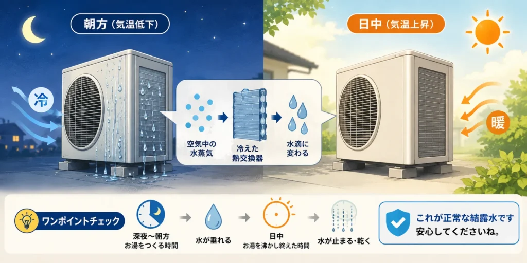 エコキュートの結露のメカニズム