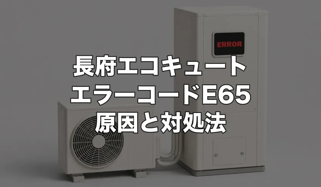 長府エコキュートのエラーE65は故障？原因・修理費用・交換が必要なケースを解説