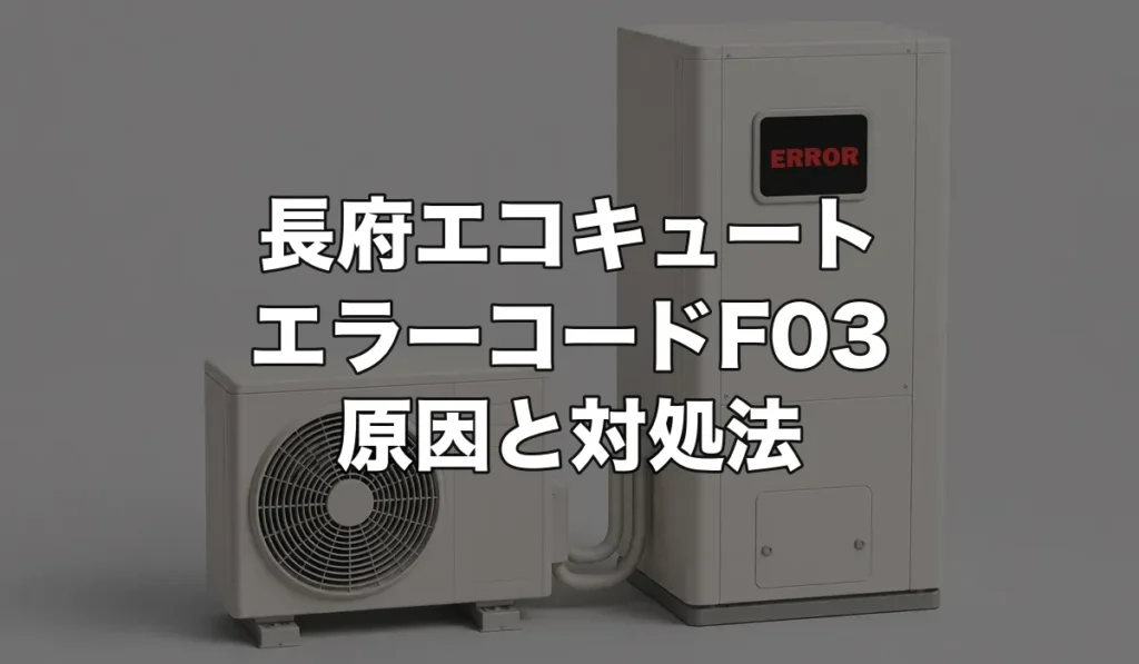 長府エコキュートのエラーF03は故障？原因・修理費用・交換が必要なケースを解説