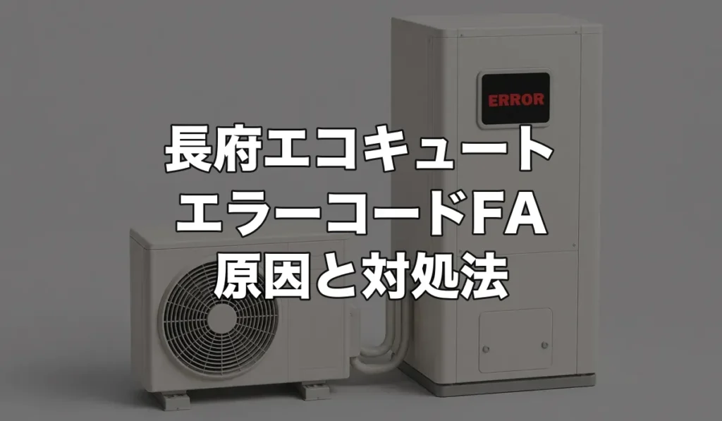 長府エコキュートのエラーFAは故障？原因・修理費用・交換が必要なケースを解説