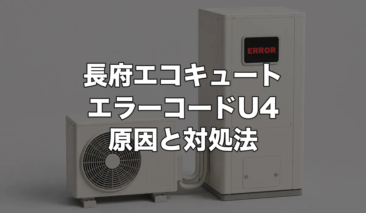 長府エコキュートのエラーU4は故障？原因・修理費用・交換が必要なケースを解説