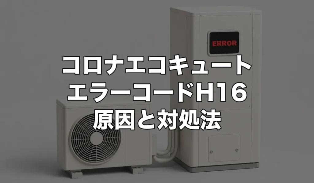 コロナエコキュートのエラーH16は故障？原因・修理費用・交換が必要なケースを解説