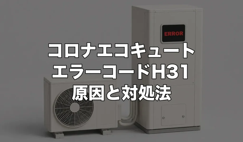 コロナエコキュートのエラーH31は故障？原因・修理費用・交換が必要なケースを解説