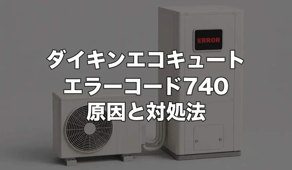 ダイキンエコキュートのエラー740は故障？原因・修理費用・交換が必要なケースを解説