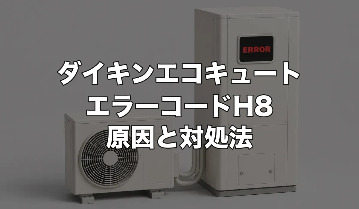 ダイキンエコキュートのエラーH8は故障？原因・修理費用・交換が必要なケースを解説
