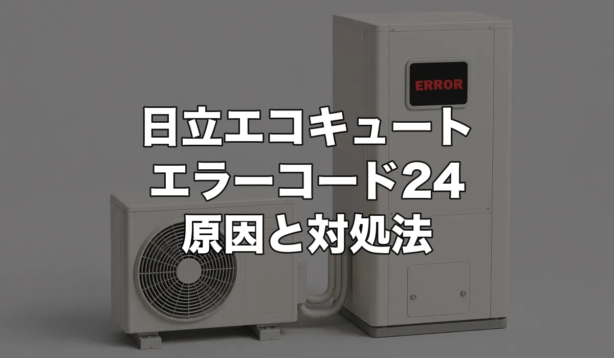 日立エコキュートのエラー24は故障?原因・修理費用・交換が必要なケースを解説