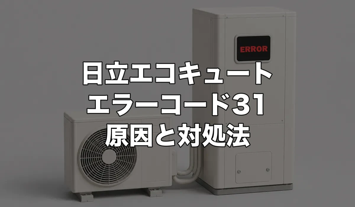 日立エコキュートのエラー31は故障？原因・修理費用・交換が必要なケースを解説