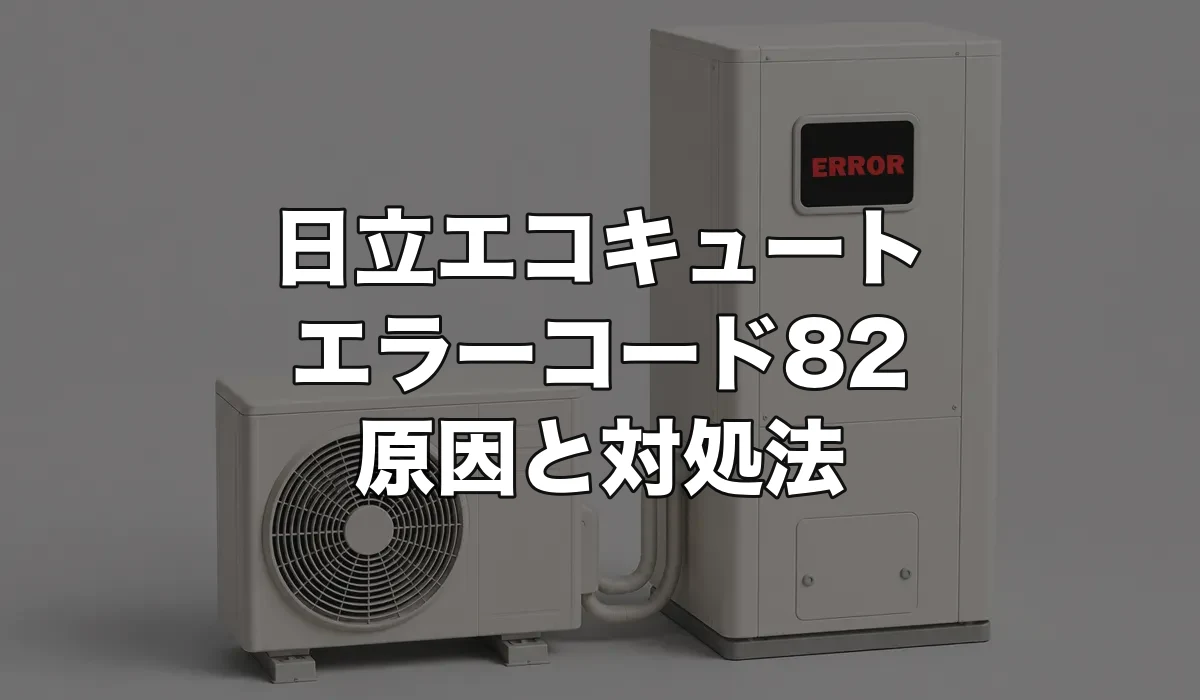 日立エコキュートのエラー82は故障?原因・修理費用・交換が必要なケースを解説