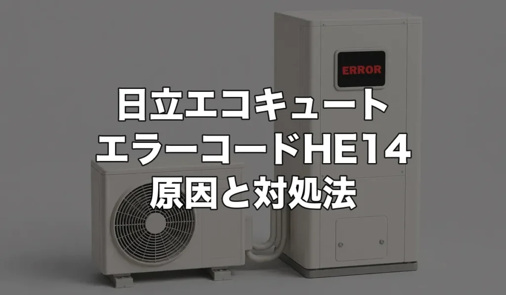 日立エコキュートのエラーHE14は故障？原因・修理費用・交換が必要なケースを解説