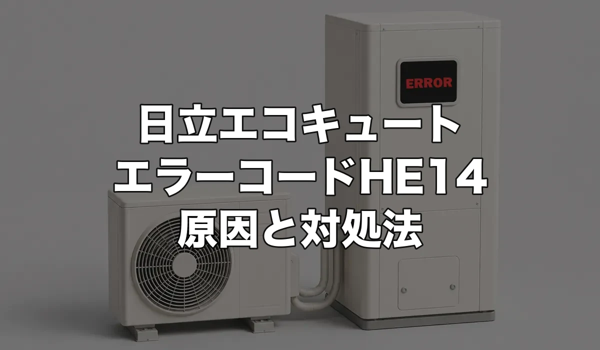 日立エコキュートのエラーHE14は故障？原因・修理費用・交換が必要なケースを解説