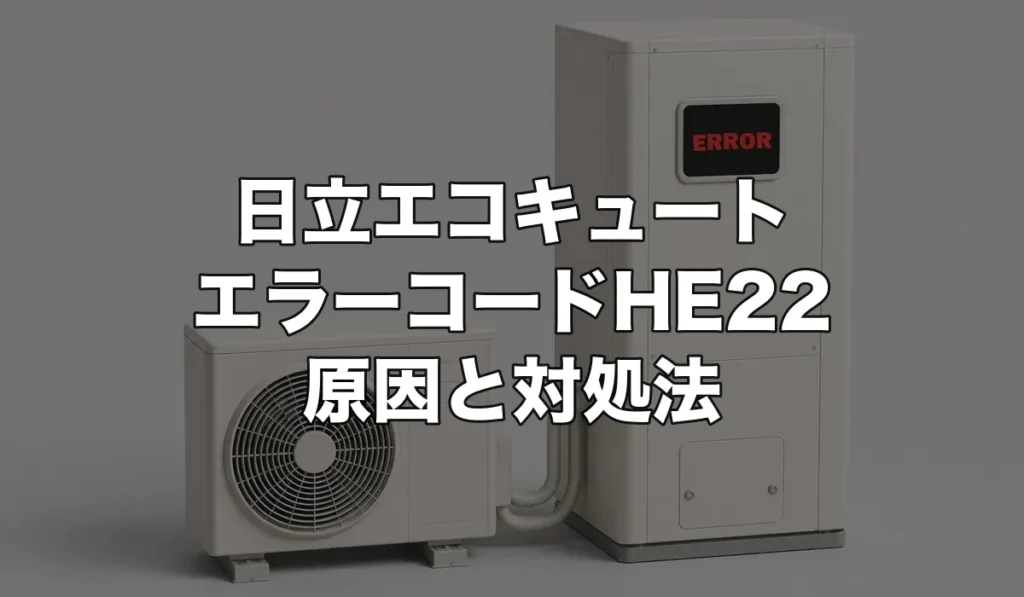 日立エコキュートのエラーHE22は故障？原因・修理費用・交換が必要なケースを解説