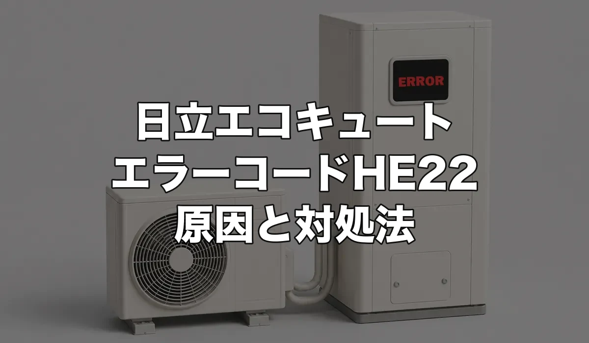 日立エコキュートのエラーHE22は故障？原因・修理費用・交換が必要なケースを解説