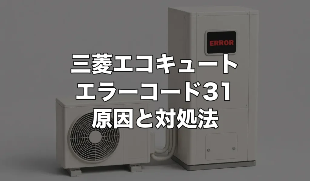 三菱エコキュートのエラー31は故障？原因・修理費用・交換が必要なケースを解説
