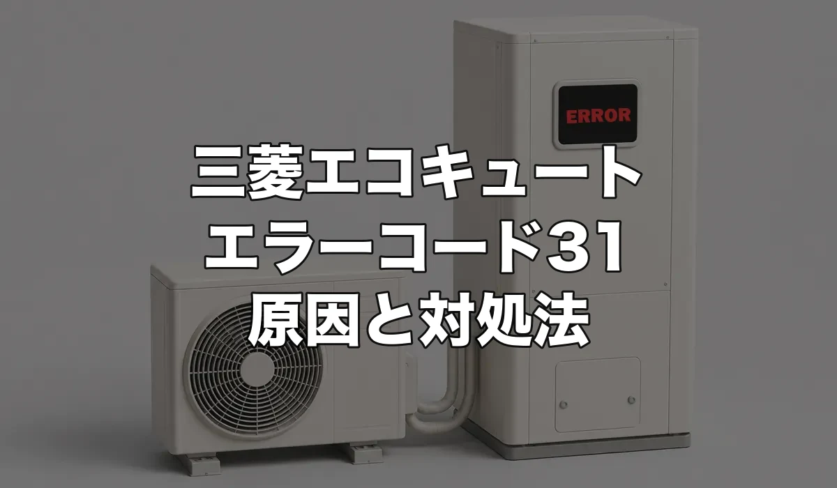三菱エコキュートのエラー31は故障？原因・修理費用・交換が必要なケースを解説