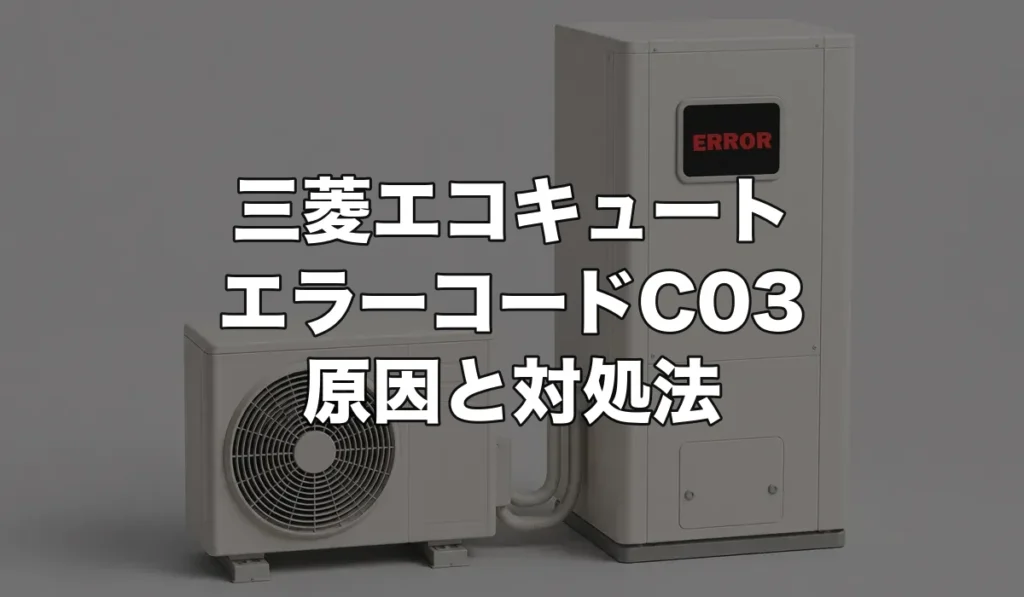三菱エコキュートのエラーC03は故障？原因・修理費用・交換が必要なケースを解説