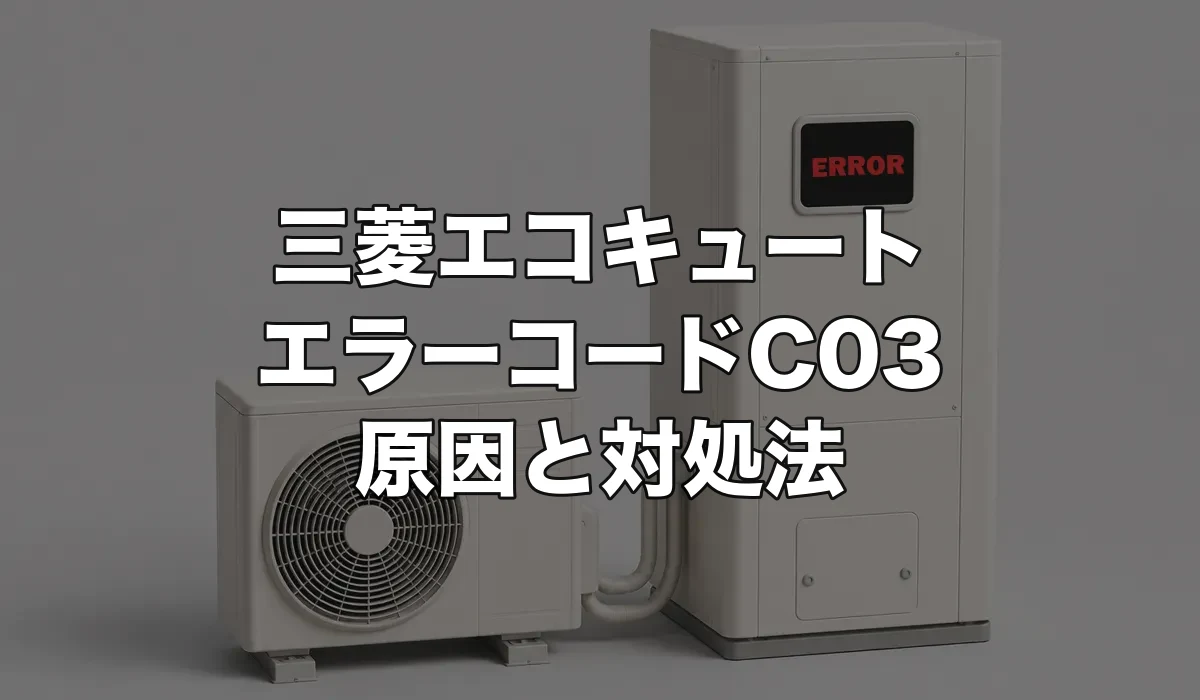 三菱エコキュートのエラーC03は故障？原因・修理費用・交換が必要なケースを解説