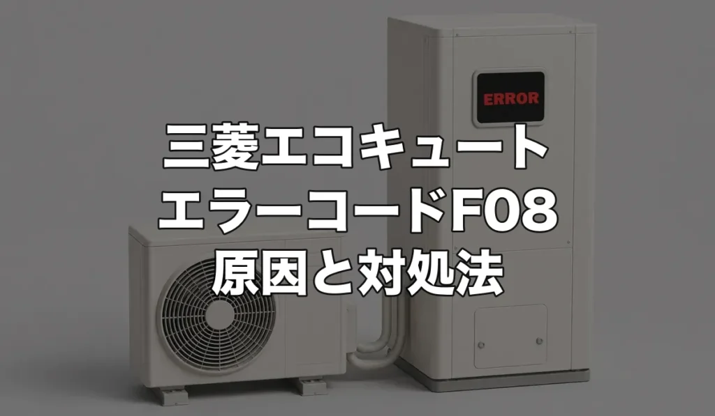 三菱エコキュートのエラーF08は故障？原因・修理費用・交換が必要なケースを解説