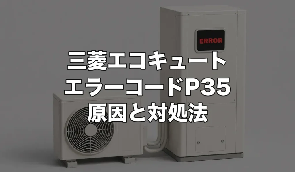 三菱エコキュートのエラーP35は故障？原因・修理費用・交換が必要なケースを解説