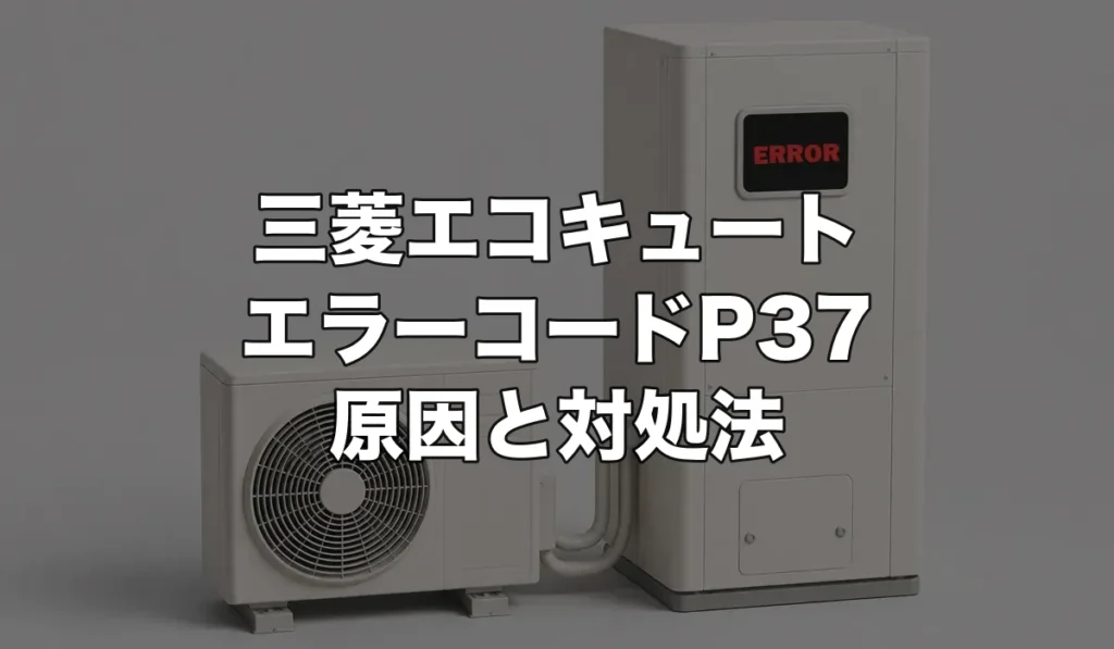 三菱エコキュートのエラーP37は故障？原因・修理費用・交換が必要なケースを解説