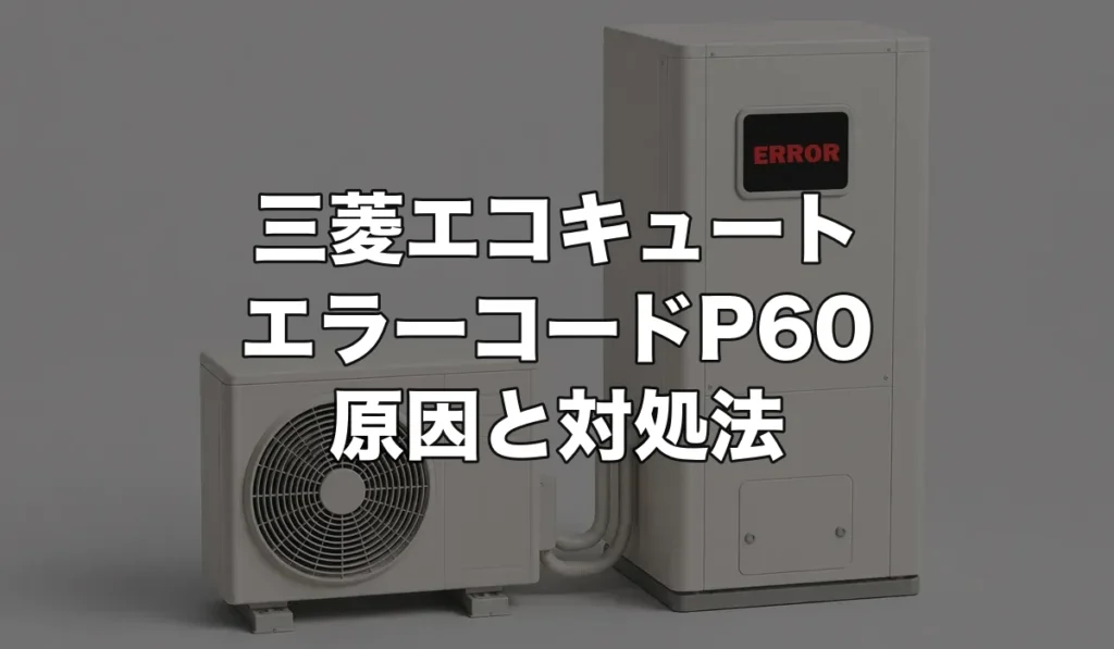 三菱エコキュートのエラーP60は故障？原因・修理費用・交換が必要なケースを解説