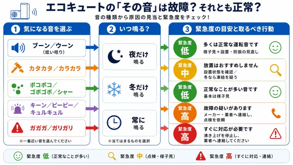 エコキュートの音は故障？それとも正常？