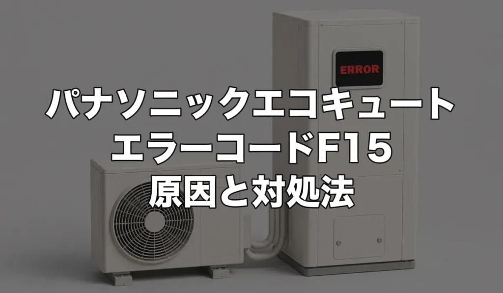 パナソニックエコキュートのエラーF15は故障？原因・修理費用・交換が必要なケースを解説