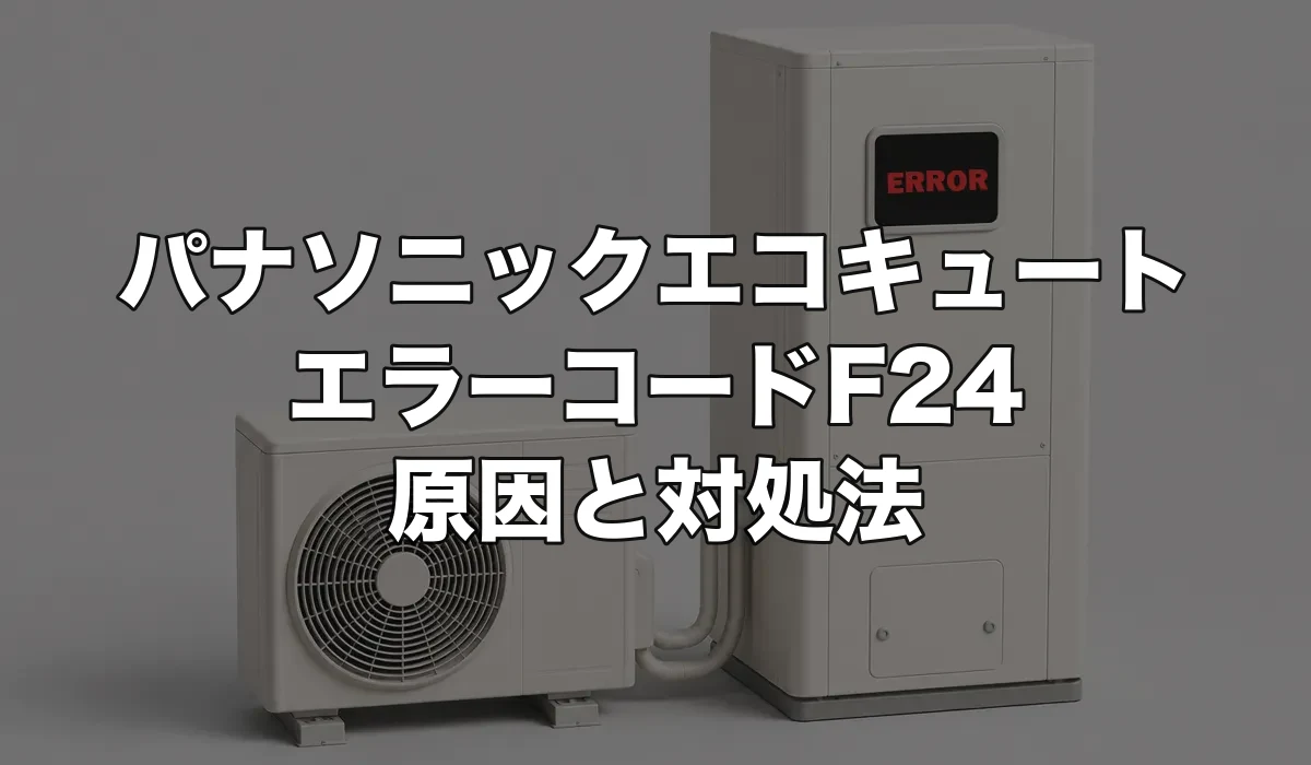 パナソニックエコキュートのエラーF24は故障？原因・修理費用・交換が必要なケースを解説