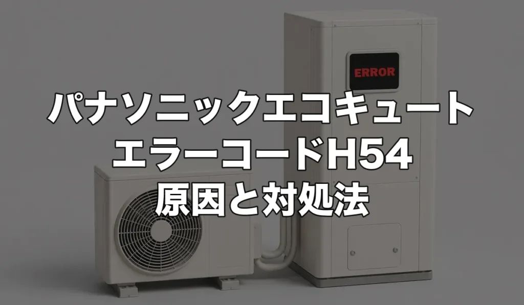 パナソニックエコキュートのエラーH54は故障？原因・修理費用・交換が必要なケースを解説
