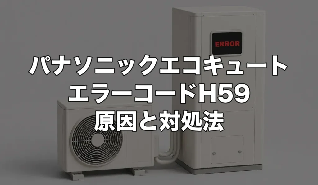 パナソニックエコキュートのエラーH59は故障？原因・修理費用・交換が必要なケースを解説