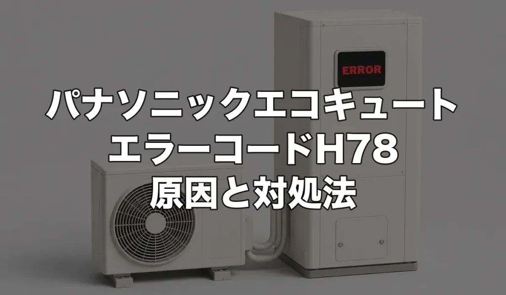 パナソニックエコキュートのエラーH78は故障？原因・修理費用・交換が必要なケースを解説