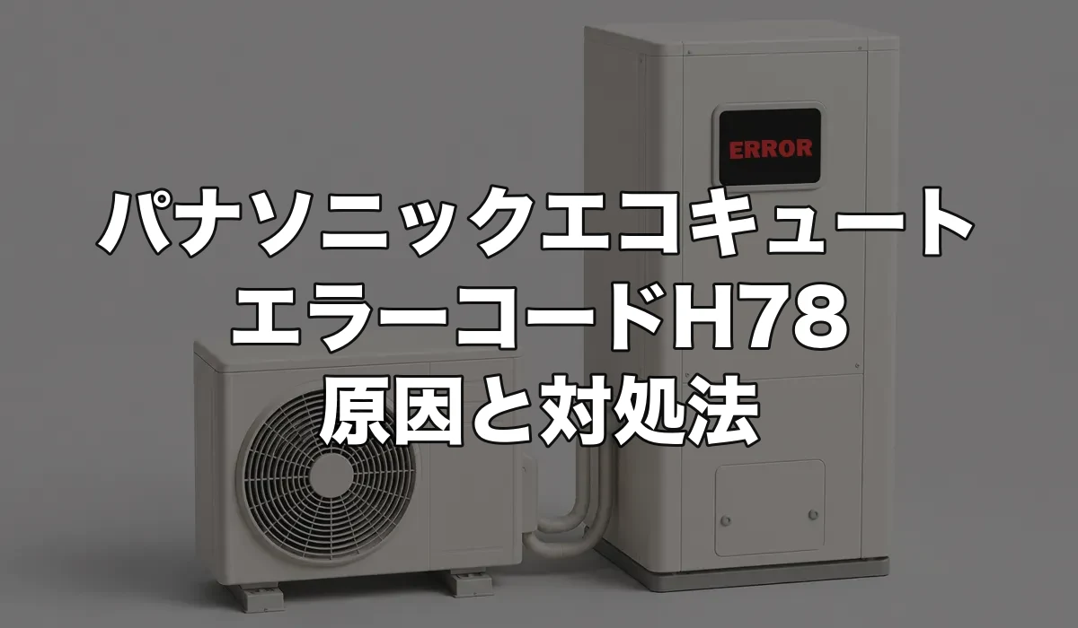 パナソニックエコキュートのエラーH78は故障?原因・修理費用・交換が必要なケースを解説
