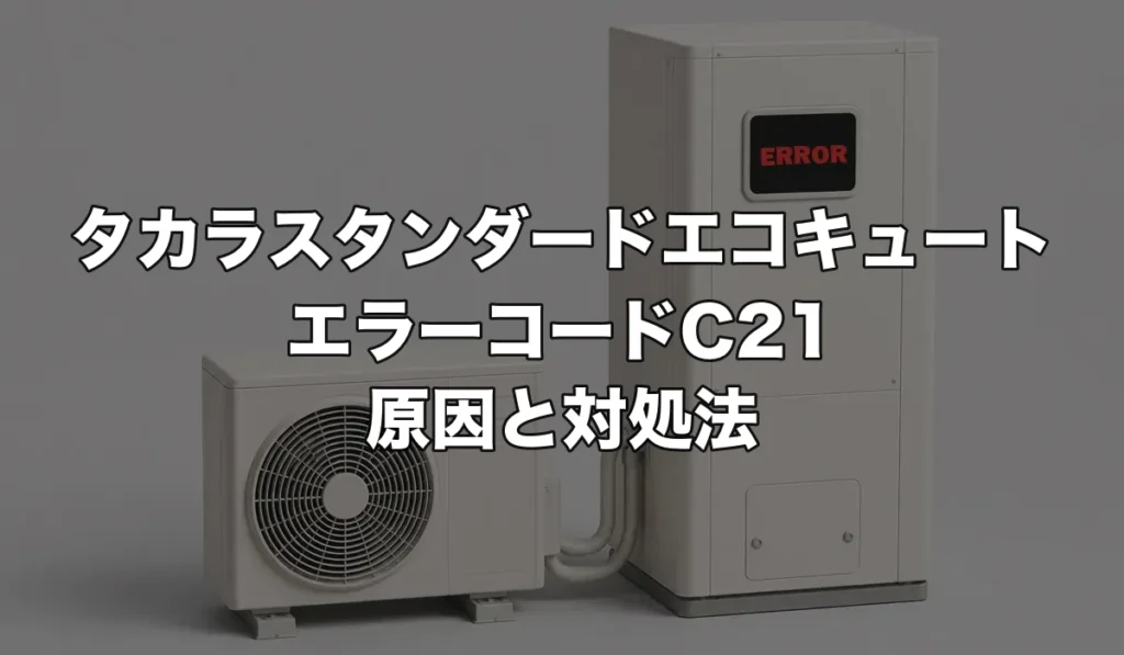 タカラスタンダードエコキュートのエラーC21は故障？原因・修理費用・交換が必要なケースを解説