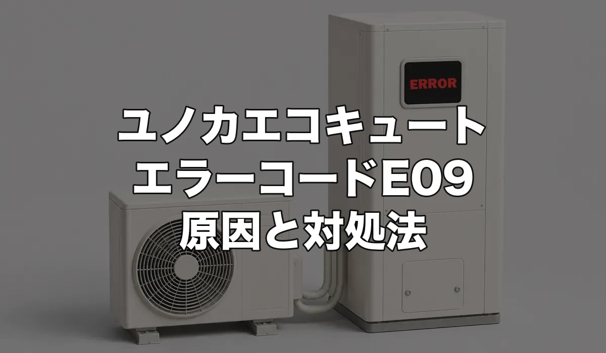 ユノカエコキュートのエラーE09は故障？原因・修理費用・交換が必要なケースを解説