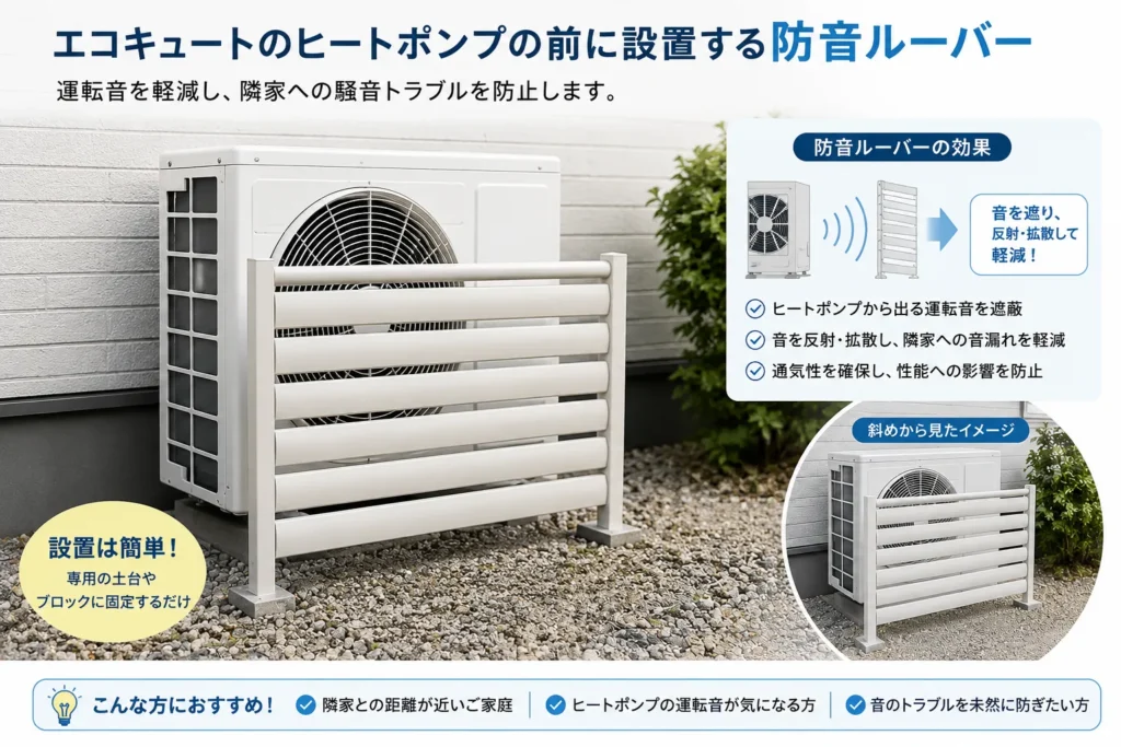 騒音防止ルーバーウィ設置したご家庭